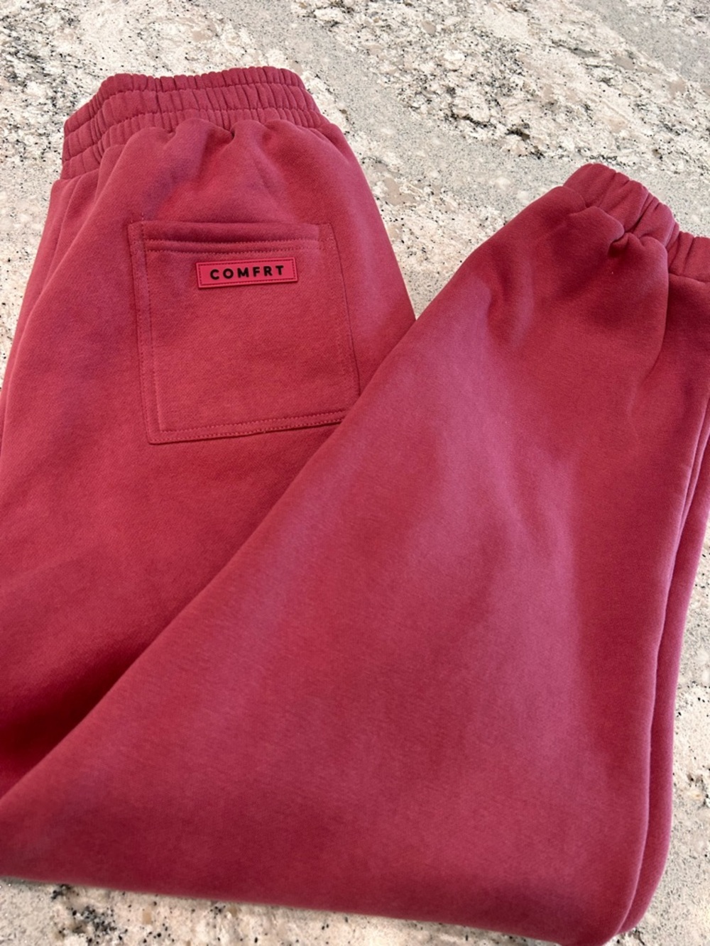 Comfrt Women's Raspberry Track Joggers - Picture 2 of 7